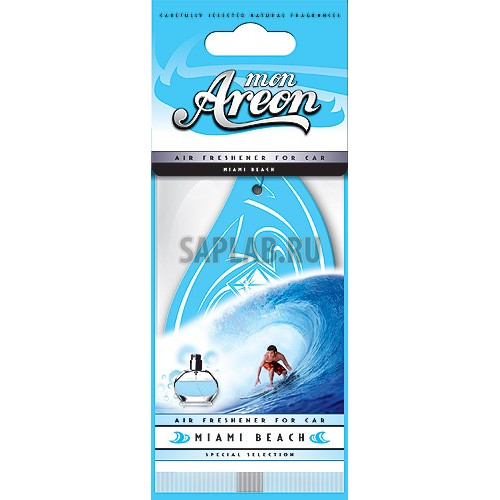 Купить AREON 704043308 Ароматизатор воздуха подвесной AREON бумажный MON AREON (Miami Beach)