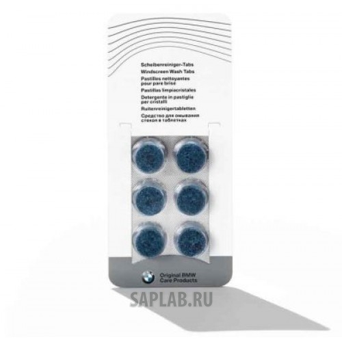 Купить BMW 83122298202 Очиститель стекол в таблетках BMW Car Windscreen Window Glass Cleaner Was Tabs 6-Pack, артикул 83122298202