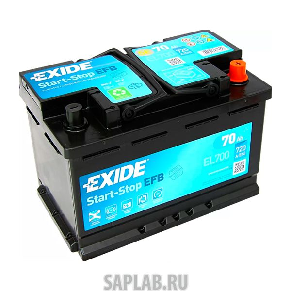 Купить EXIDE EL700 Аккумуляторная Батарея Start-Stop Efb [12v 70ah 720a B13] EXIDE