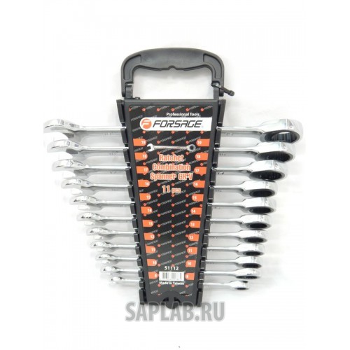 Купить Forsage 51112 Набор ключей комбинированных трещоточных 11пр. (8,10,11,12,13,14,15,16,17,18,19мм)в пластиковом держателе