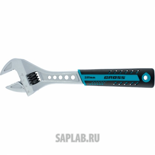 Купить GROSS 15562 Ключ разводной, 250 мм,CrV, двухкомпонентная ручка //GROSS