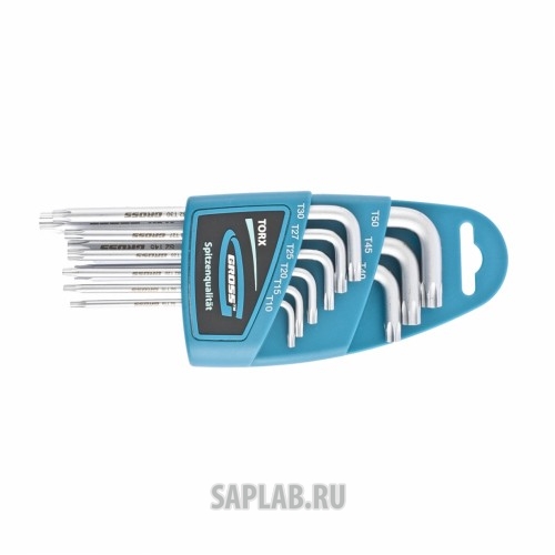 Купить GROSS 16407 Набор ключей имбусовых TORX-TT, 9 шт: T10-T50, удлиненные, S2, сатинированные// Gross