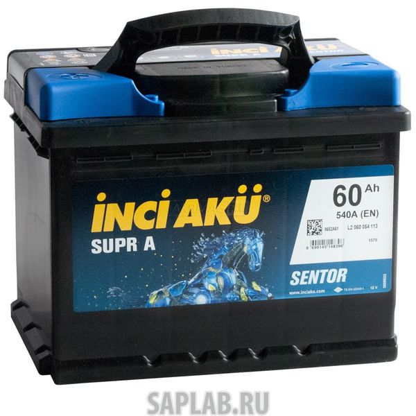 Купить INCI_AKU SUPRA60L540A Аккумулятор INCI AKU Supr A 60L 540A 242x175x190