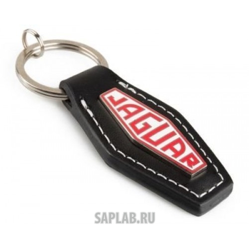 Купить Jaguar JBKR238BKA Кожаный брелок Jaguar Heritage Lozenge Keyring, Black, артикул JBKR238BKA