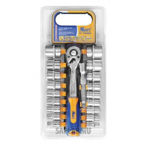 Купить KRAFT KT700690 Набор головок торцевых и принадлежностей 1/2