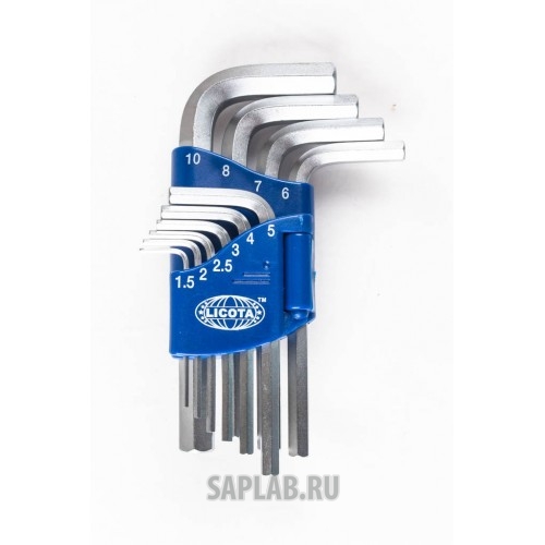 Купить LICOTA 2HW10091DPM Набор шестигранников угловых коротких 9пр. 1,5-10мм