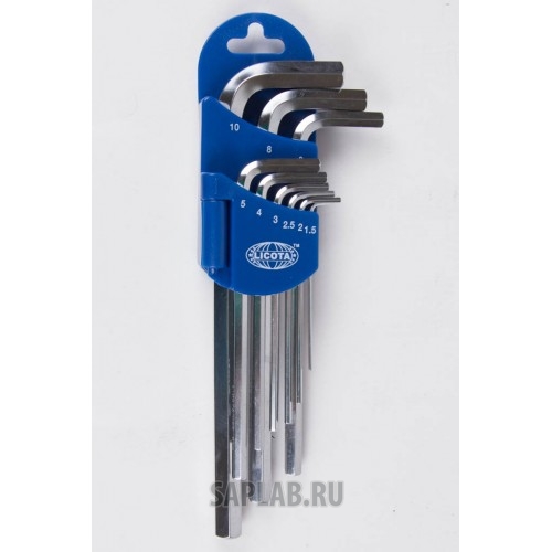 Купить LICOTA 2HW20091DPM Набор шестигранников угловых длинных 9пр. 1,5-10мм
