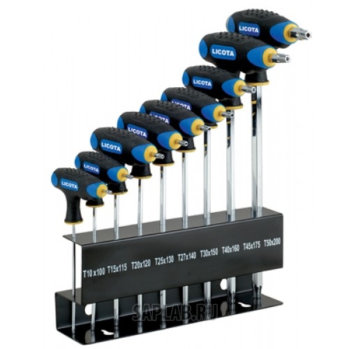 Купить LICOTA AWT30127CNM Набор ключей Torx с отв. Т-образных с пласт. рукояткой на подставке