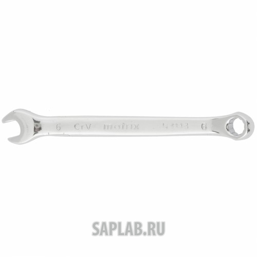 Купить MATRIX 15150 Ключ комбинированный, 6 мм, CrV, полированный хром// MATRIX