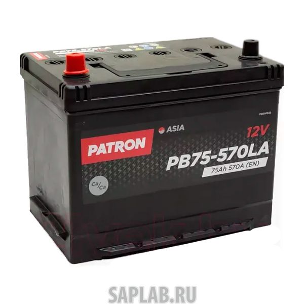 Купить PATRON PB75570LA Аккумулятор PATRON ASIA 12V 75AH 570A (L+) B1+B6 270x173x222mm 16,6kg