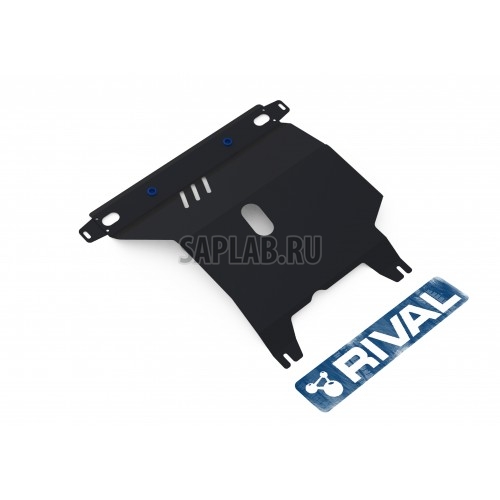 Купить RIVAL 11165011 Защита картера и КПП Rival, Chevrolet Lanos V - 1.3, 1.4, 1.5, МКПП, 2002-2009/ZAZ Chance V - 1.3, 1.4, 1.5, АКПП, 2005-, крепеж в комплекте, сталь, 1.8 мм