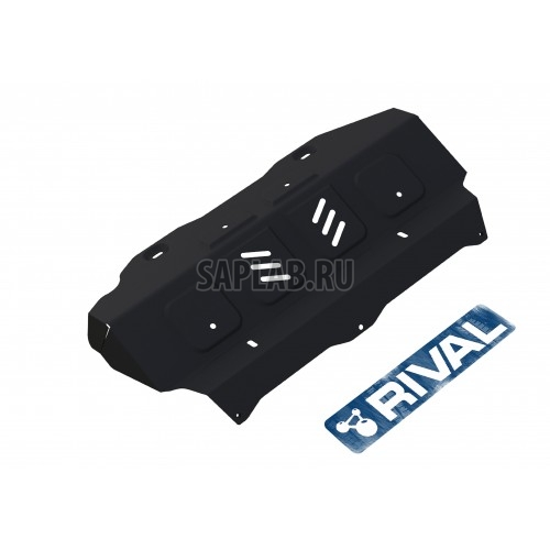 Купить RIVAL 195011 Защита радиатора и картера Rival, Toyota Hilux V - 2.4, 2.8, 4WD, 2015-, штатный крепеж, сталь, (часть 1)1.8 мм