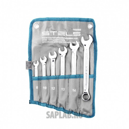 Купить STELS 15282 Набор ключей комбинированных 6 шт, 8-17 мм, антислип Stels
