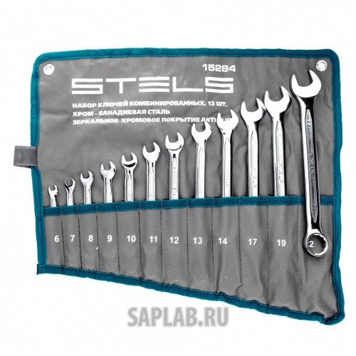 Купить STELS 15284 Набор ключей комбинированных 12 шт, 6-22 мм, антислип Stels