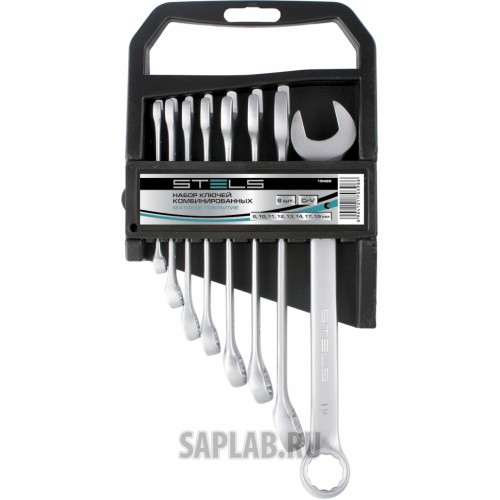 Купить STELS 15429 Набор ключей комбинированных, 6 - 22 мм, 12 шт., CrV, матовый хром// STELS