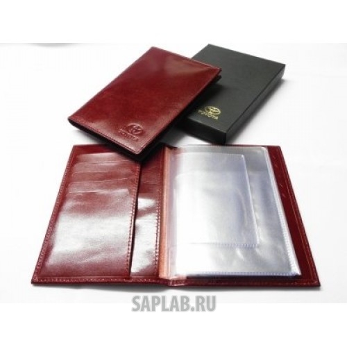 Купить TOYOTA OT1100355T Кожаная обложка для автодокументов Toyota Leather Auto Documents Case, Red, артикул OT1100355T