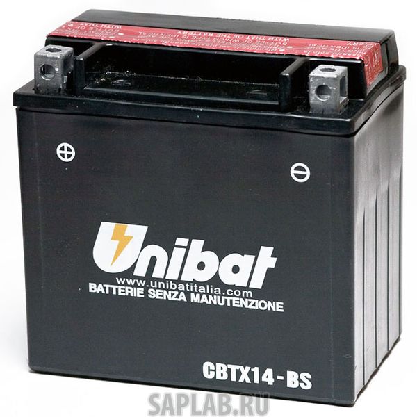 Купить UNIBAT BMCBTX14BSU Аккумулятор UNIBAT BMCBTX14BSU 12В 12Ач 200CCA 150x87x45 мм Прямая (+-)