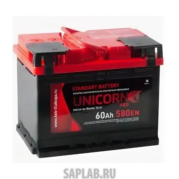 Купить UNICORN RED60L580A Аккумулятор UNICORN RED 60L 580A 242x175x190