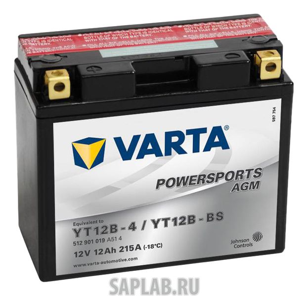 Купить VARTA 512901019A514 Аккумулятор автомобильный  Varta Powersport AGM 512901019A514 12 Ач