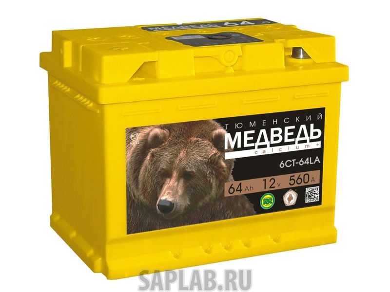 Купить ТЮМЕНСКИЙ_МЕДВЕДЬ 6СТ64LA1 Аккумулятор Тюменский медведь 6СТ64LA1 64 Ач ПП