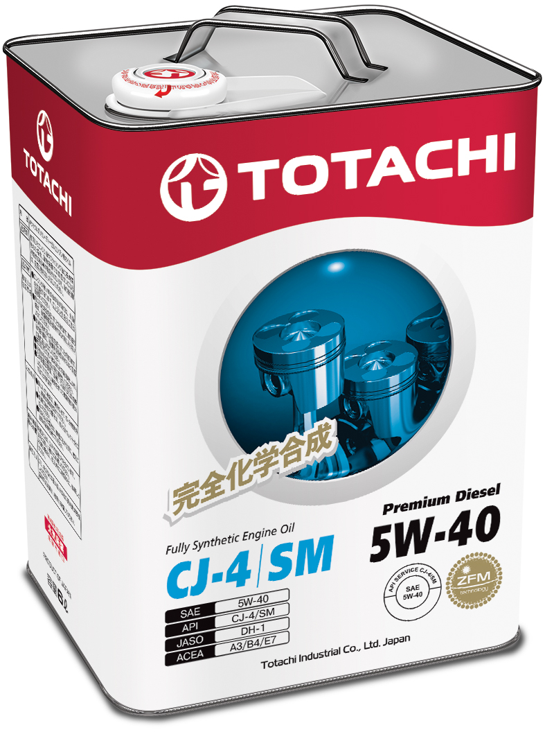Купить Totachi 4562374690752 Premium Diesel Fully Synthetic CJ-4/SM 5W-40, 6л
