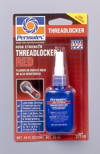 Купить Permatex 27110 Фиксатор резьбы сильной фиксации красный (9,5мм-25мм)10 мл.